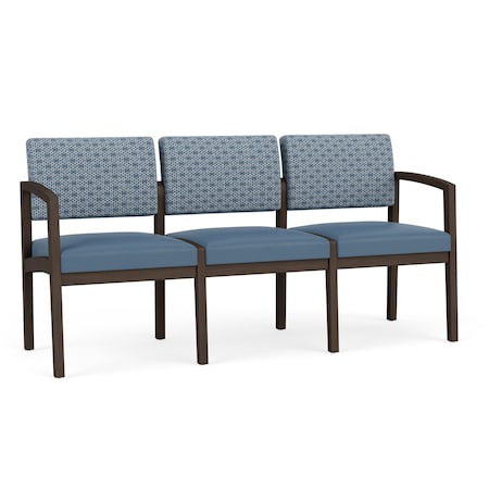Lesro 3 Seat Tandem Seating W/ No Center Arms, 65 in W 26 in L 31.5 in H, Lenox Series LW3101